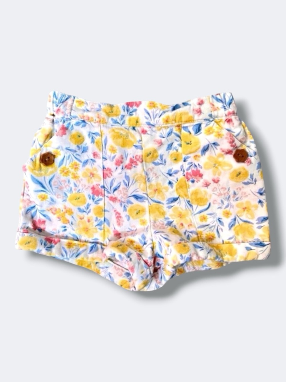 Tommy Bahama Shorts Girls 3T Blue Floral Pull On Cotton Casual Summer